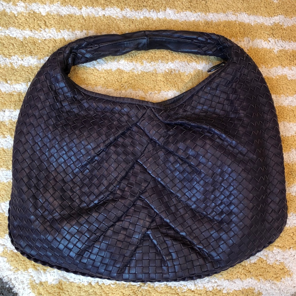 Bottega Veneta Intrecciato Pleated Turbolence Hobo